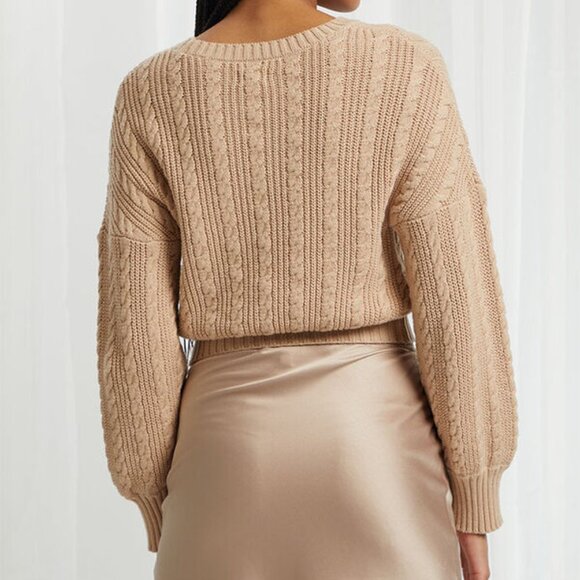 PacSun Beverly and Beck Fawn Cable Stitch Sweater | Medium | Color: Tan | NWT - Picture 1 of 4